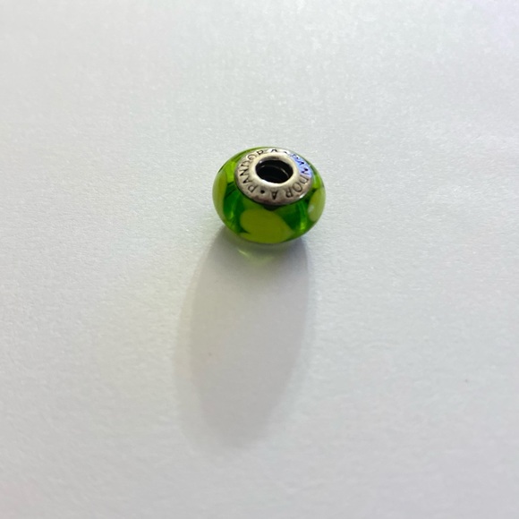 Pandora Jewelry - Authentic Green Heart Glass Pandora Charm